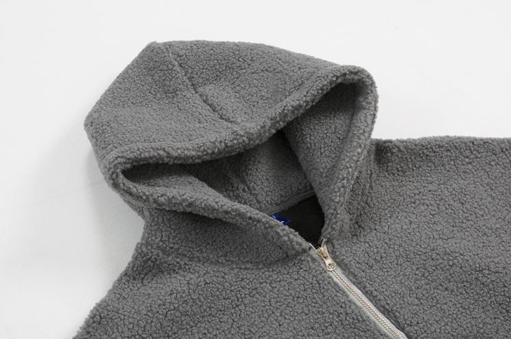 RT No. 3348 HALF ZIP-UP FLEECE HOODIE Product Image