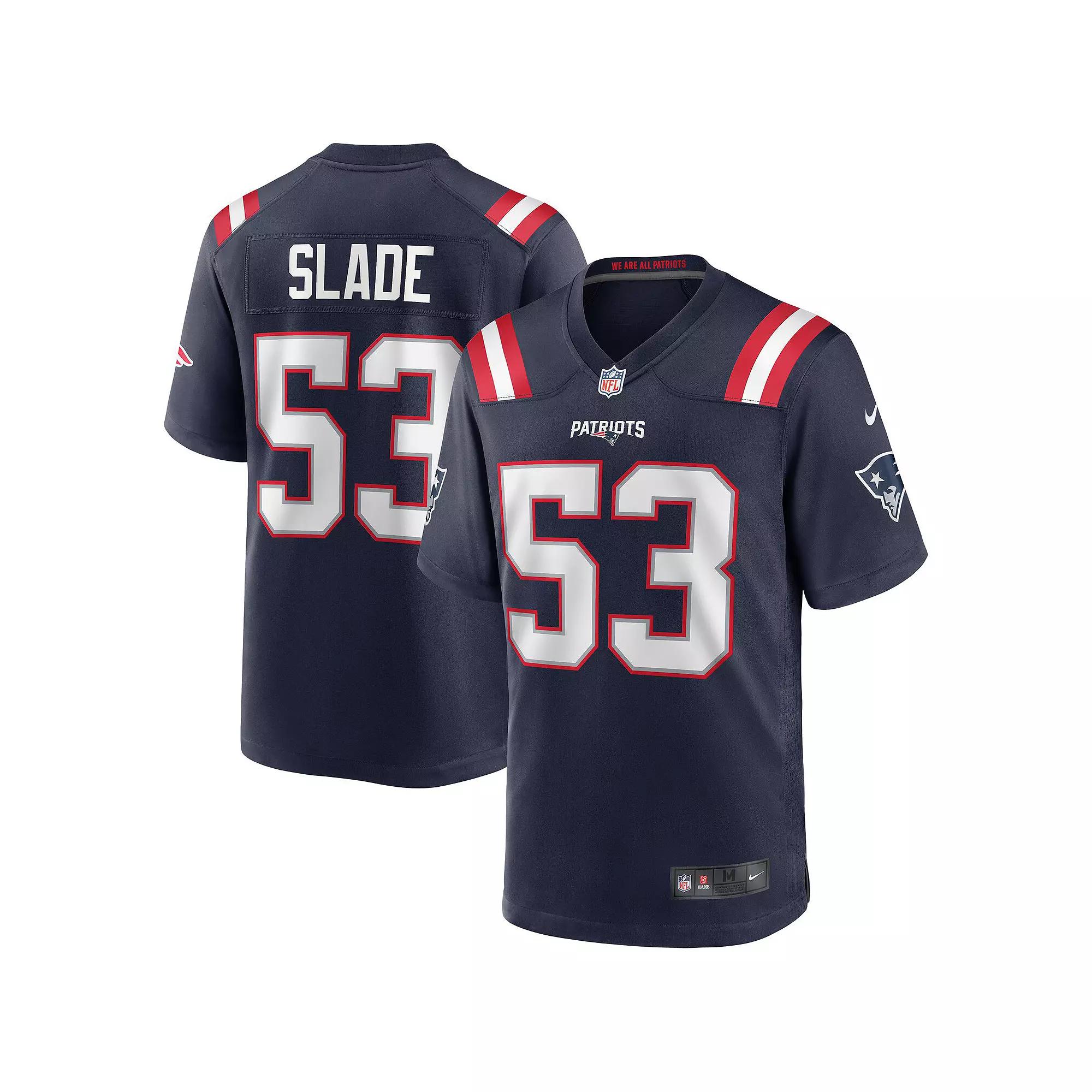 Men's Nike Chris Slade Navy New England Patriots Game Retired Player Jersey,  Product Image