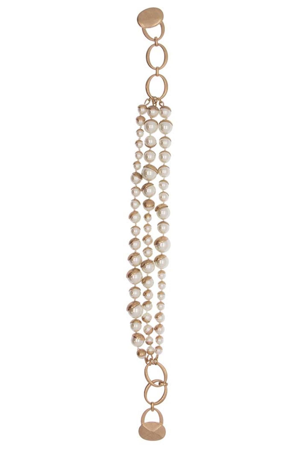 Half Moon Pearl Gold Plated Necklace Product Image