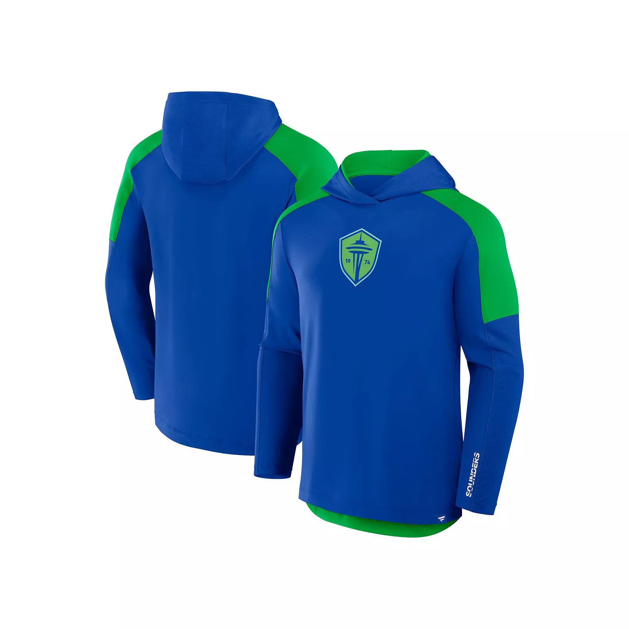 Men's Fanatics Royal Seattle Sounders FC Red Card Transitional Pullover Hoodie, Size: Small, Blue Product Image