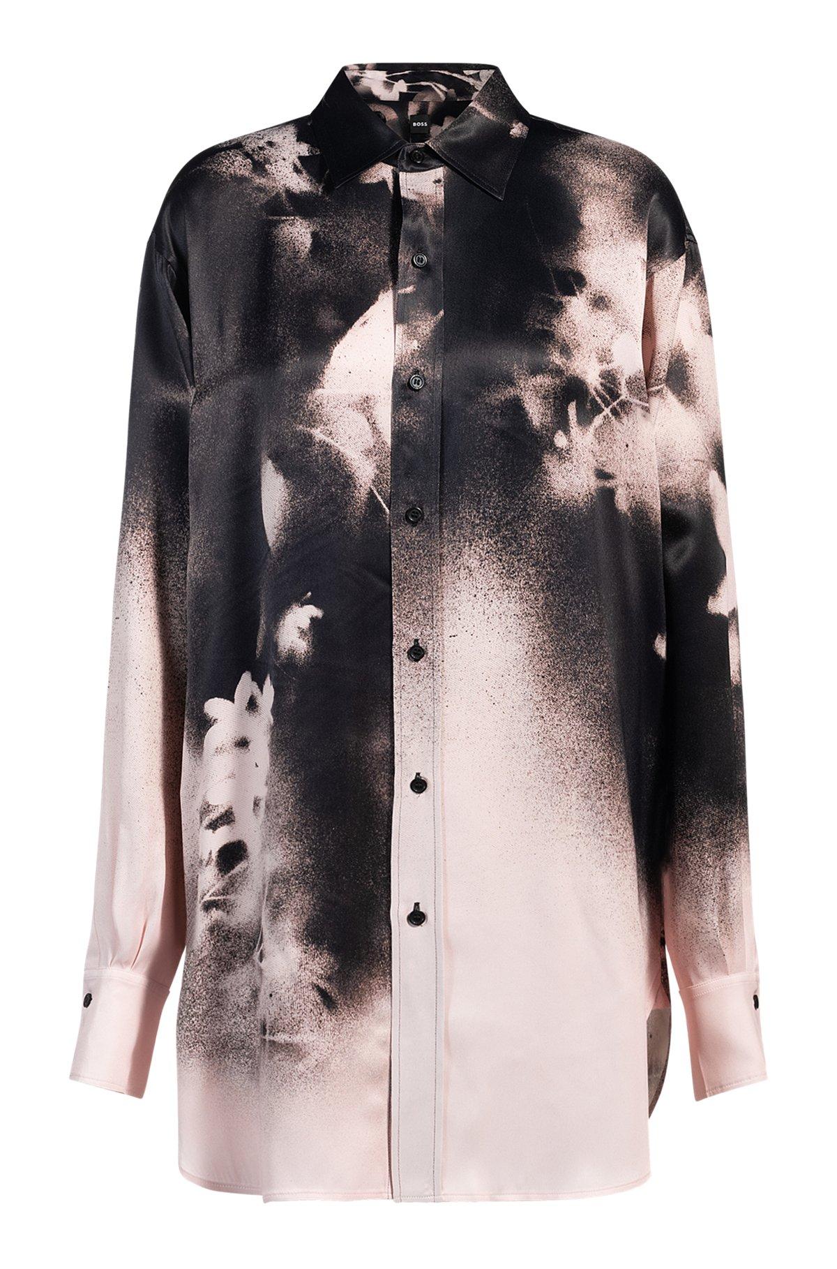 Tailored blouse with floral print Product Image