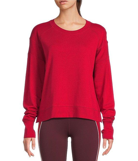Sweaty Betty After Class Crew Neck Long Sleeve Crop Sweatshirt Product Image