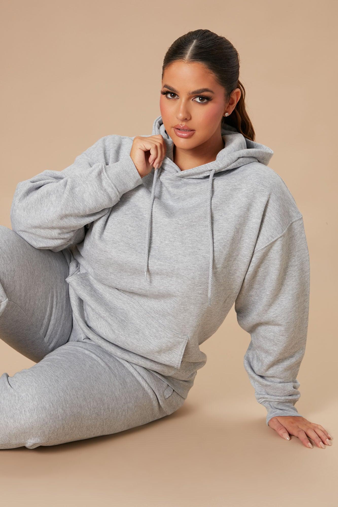Stole Your Boyfriend's Oversized Hoodie - Heather Grey Product Image