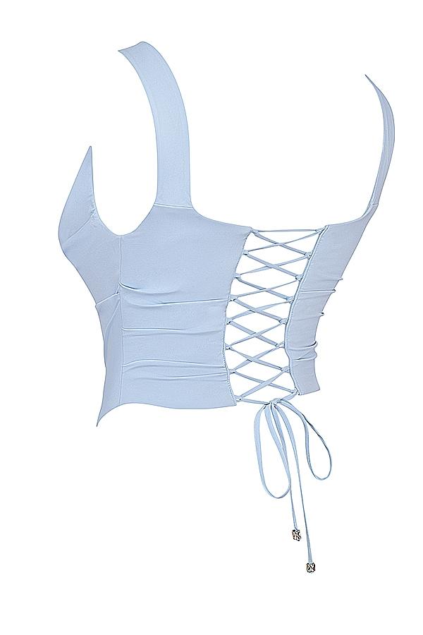 Una  soft blue corset Product Image