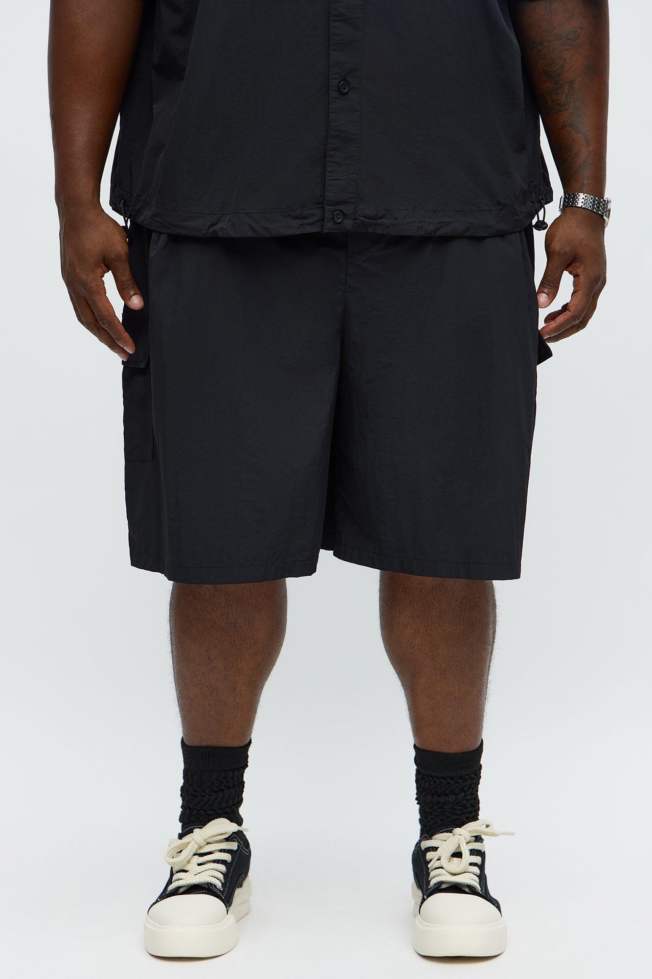 Super Baggy Philip Nylon Short - Black Male Product Image