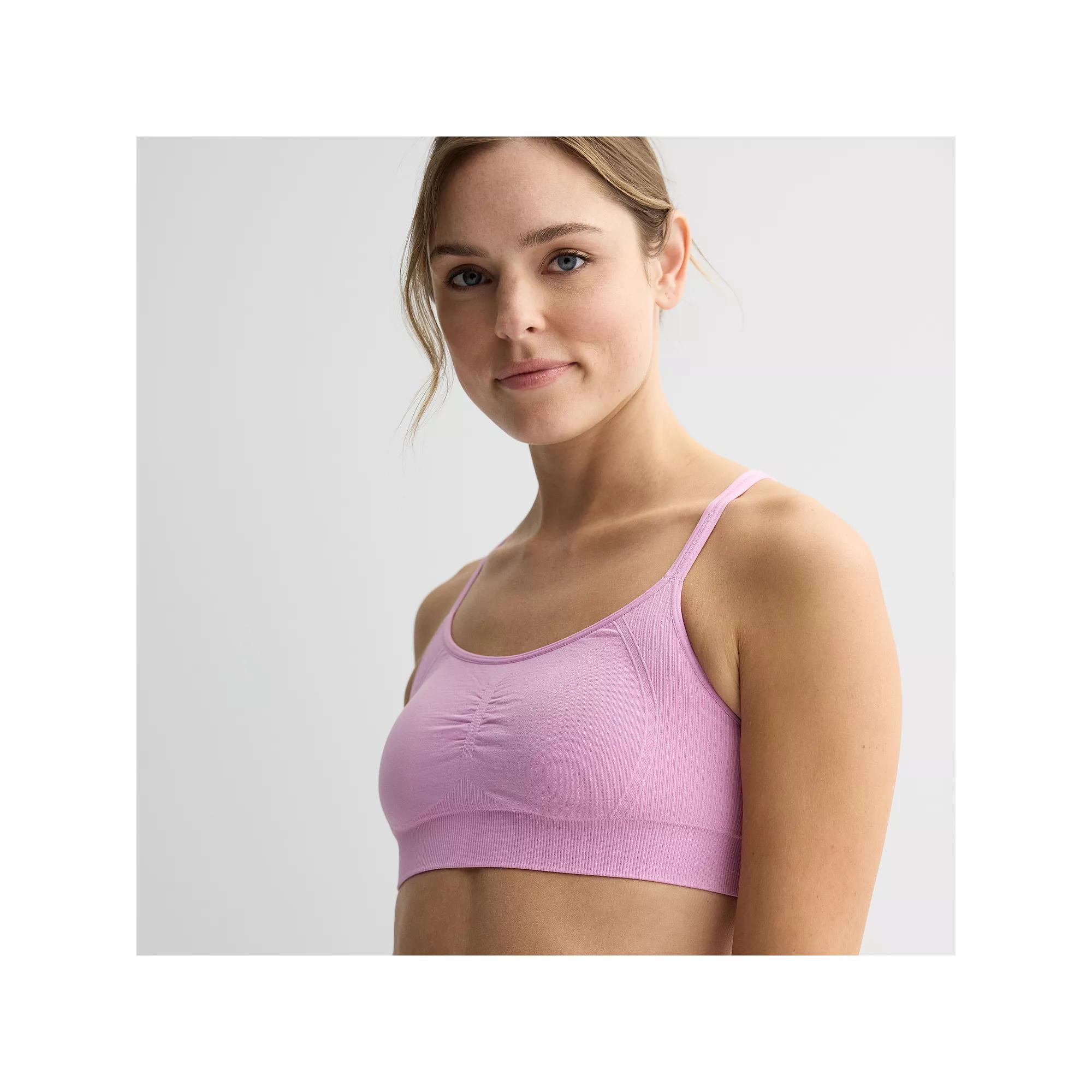 Tek Gear® Seamless Low-Impact Adjustable Sports Bra, Women's, Size: Medium, Purple Macaroon Product Image