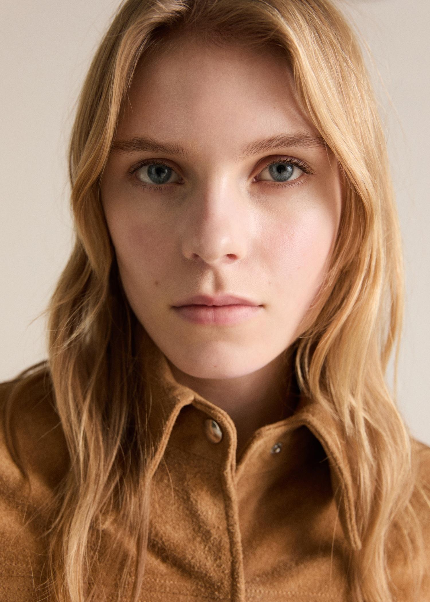 Suede leather jacket - Women | MANGO USA Product Image