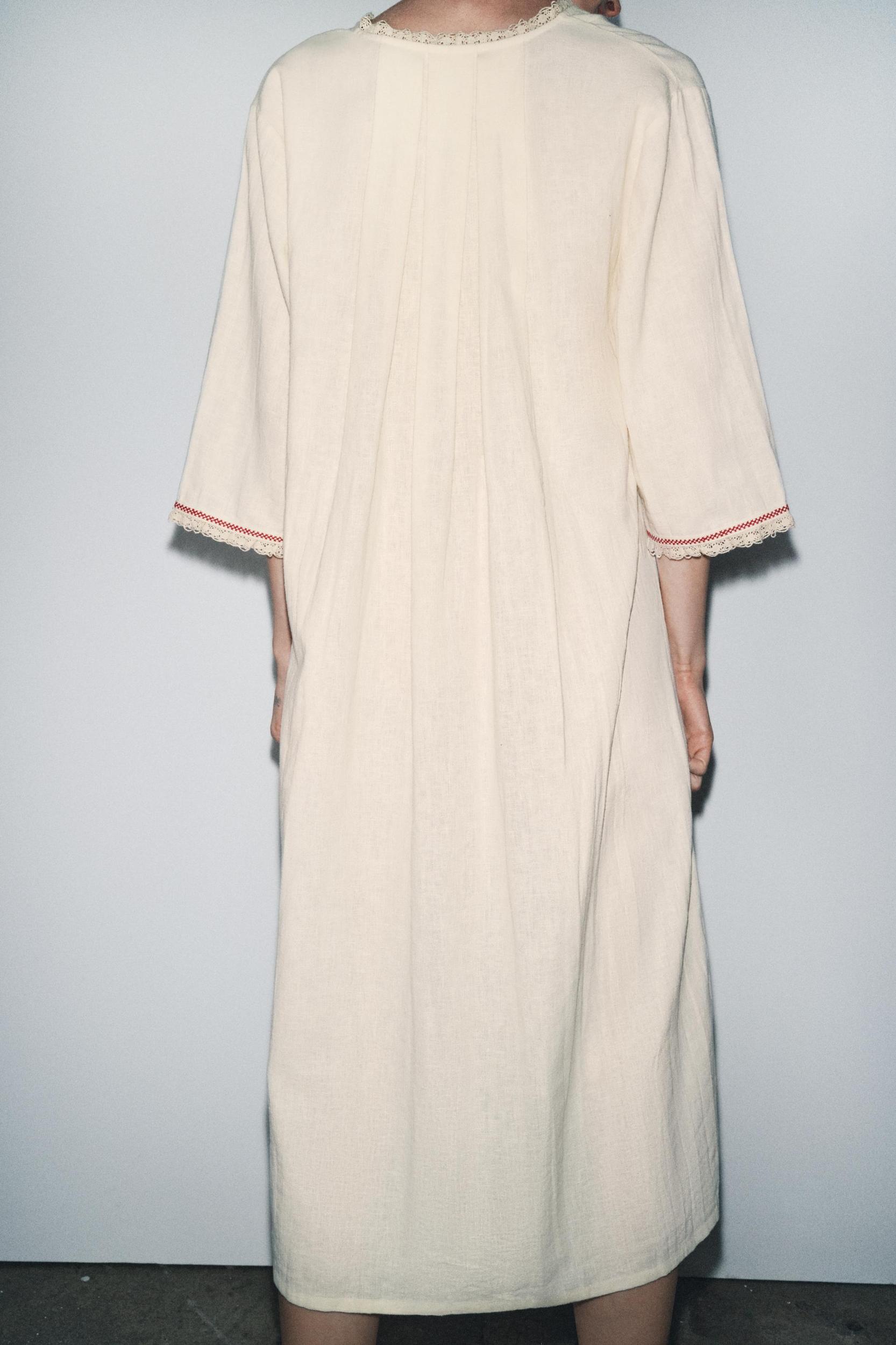 LIMITED EDITION CONTRAST LINEN KAFTAN Product Image