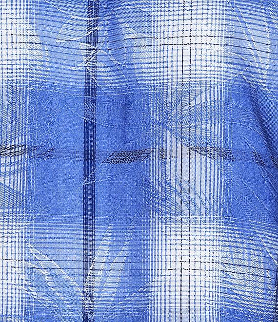 Caribbean Plaid Textured Short Sleeve Woven Shirt Product Image