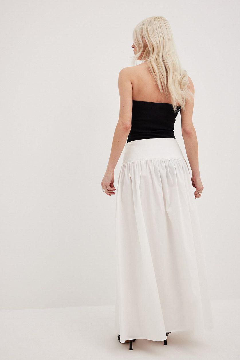 Gathered Maxi Cotton Skirt Product Image