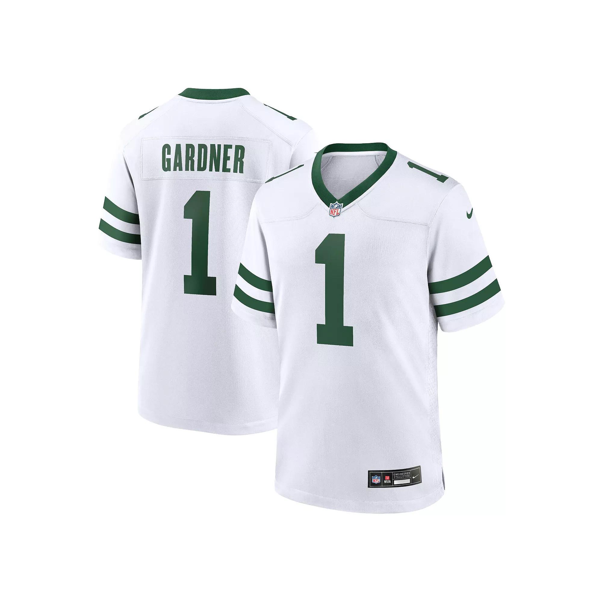 Men's Nike Ahmad Sauce Gardner Legacy White New York Jets Game Jersey,  Product Image