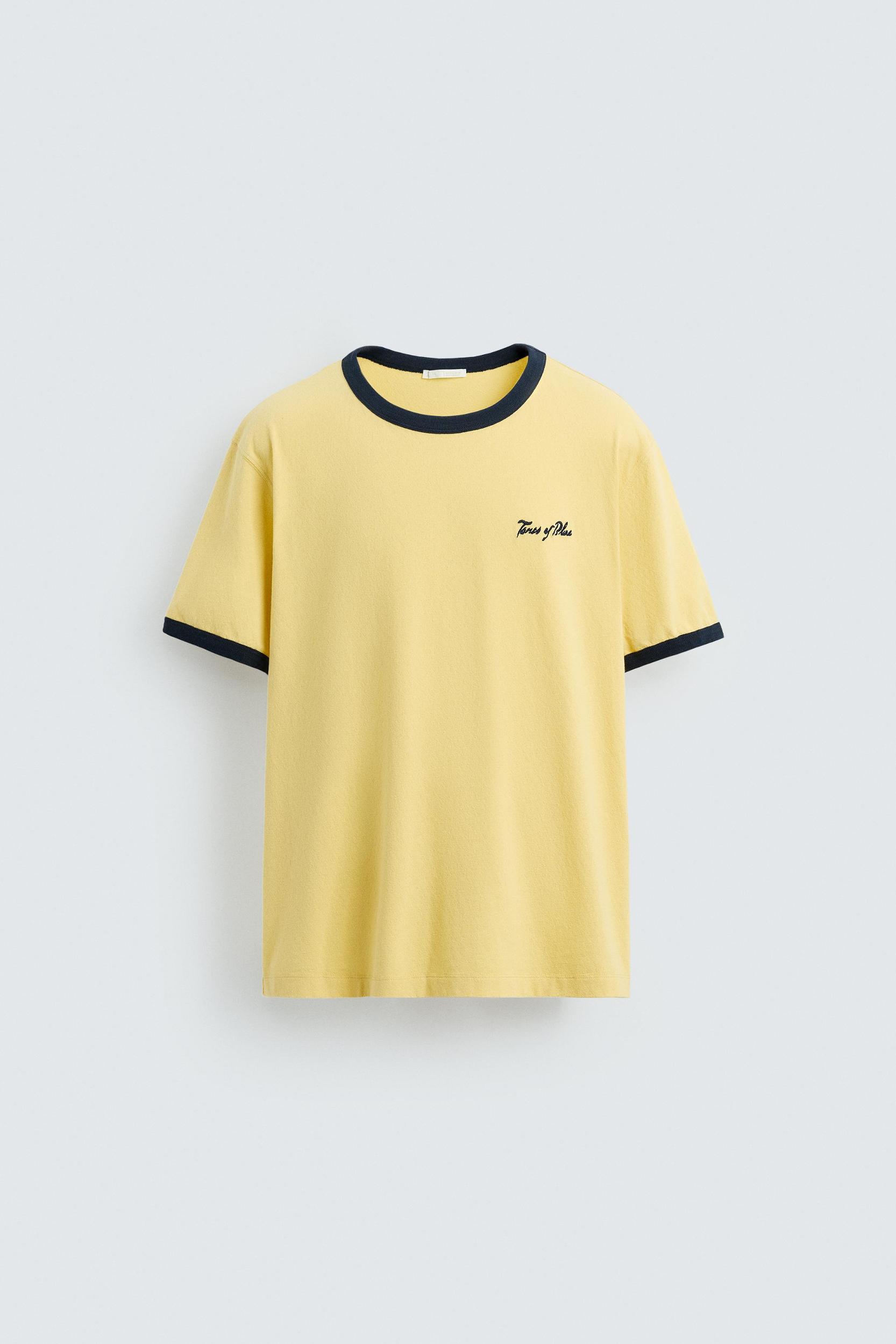 WASHED RIB EMBROIDERED T-SHIRT Product Image