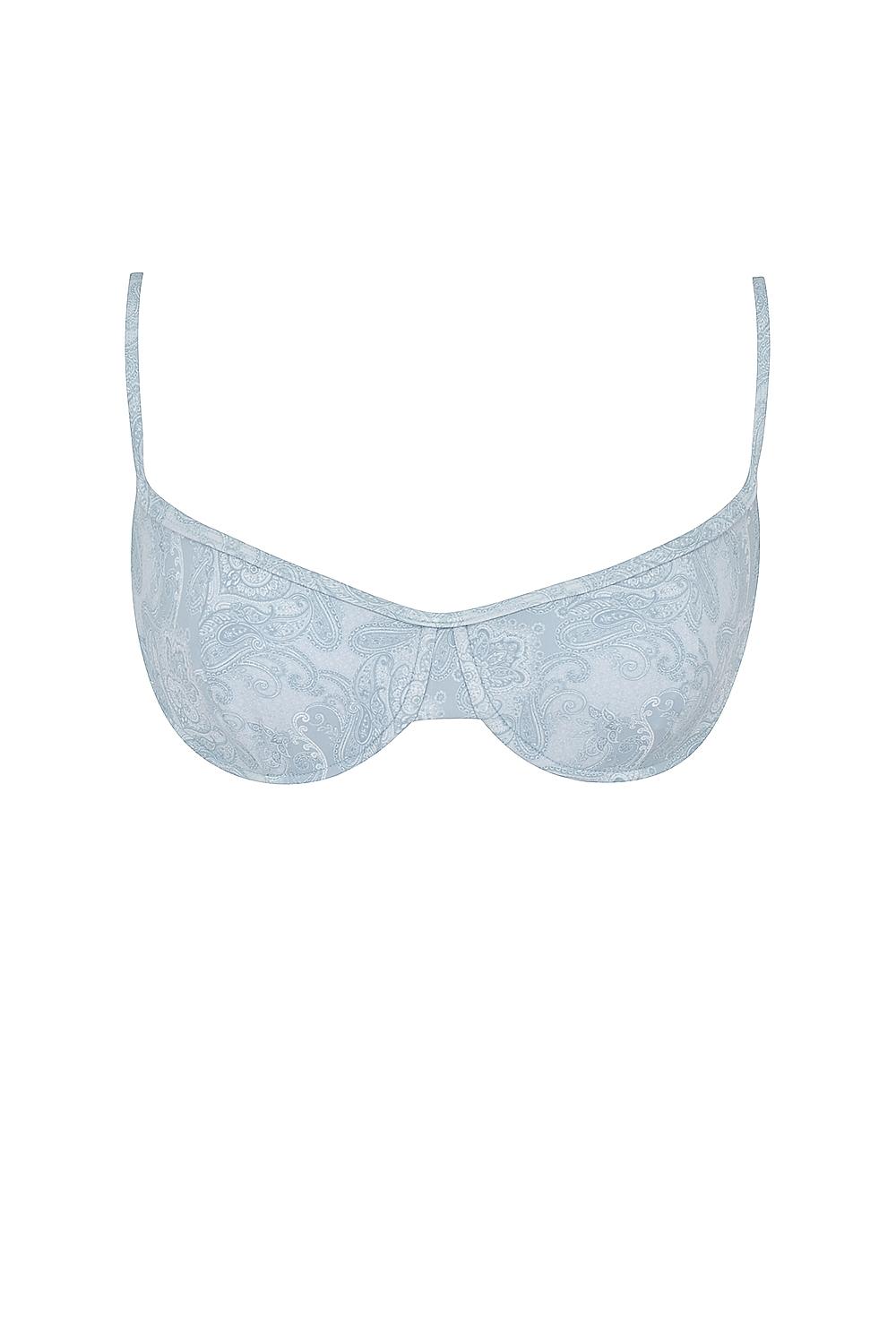 Antibes  blue paisley underwired bikini top Product Image