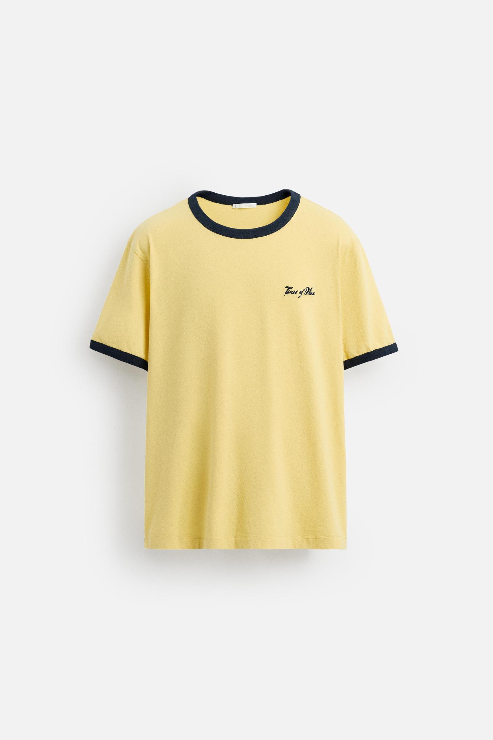 WASHED RIB EMBROIDERED T-SHIRT Product Image