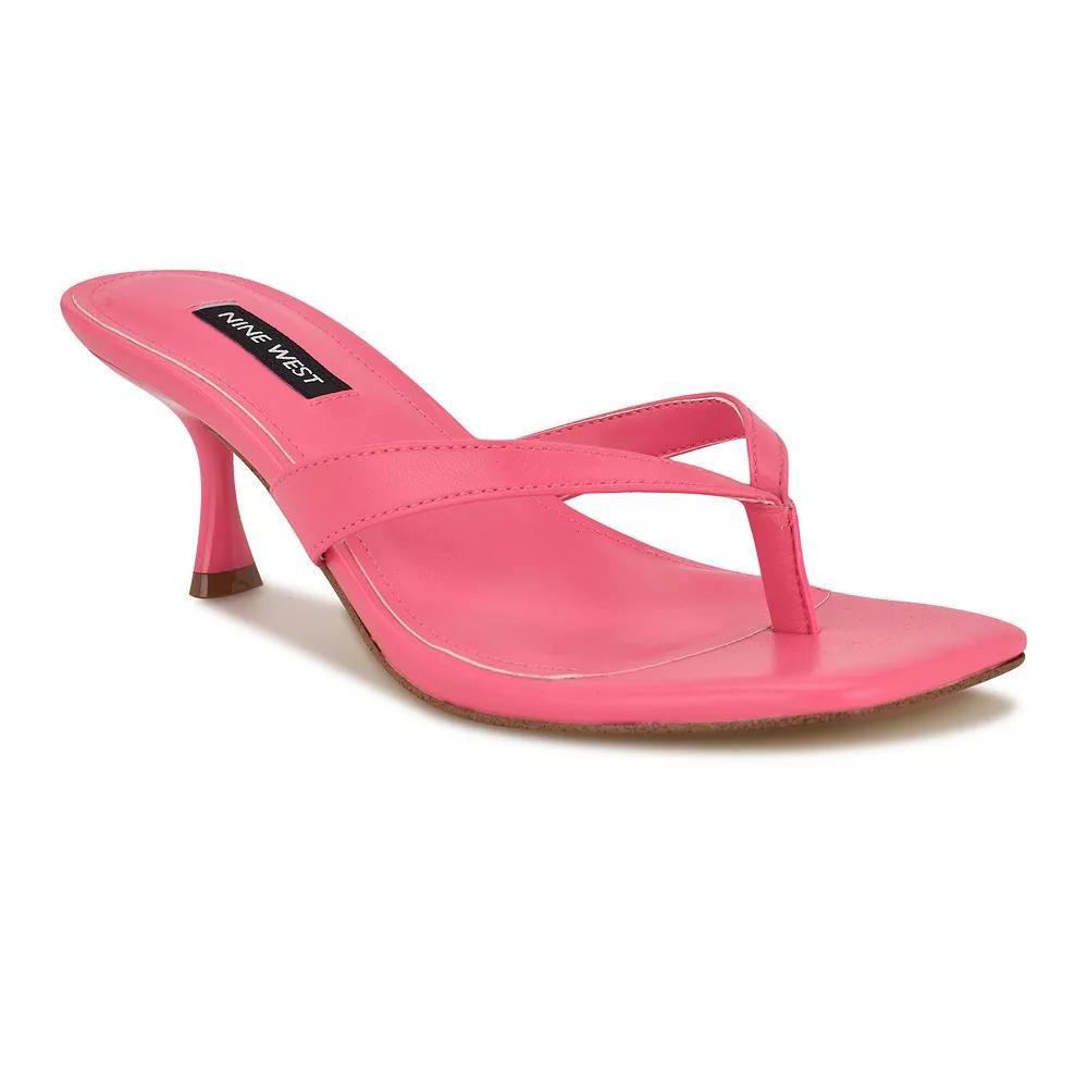Nine West Andela Women's Square Toe Dress Sandals, Size: 7.5, Neon Pink Product Image