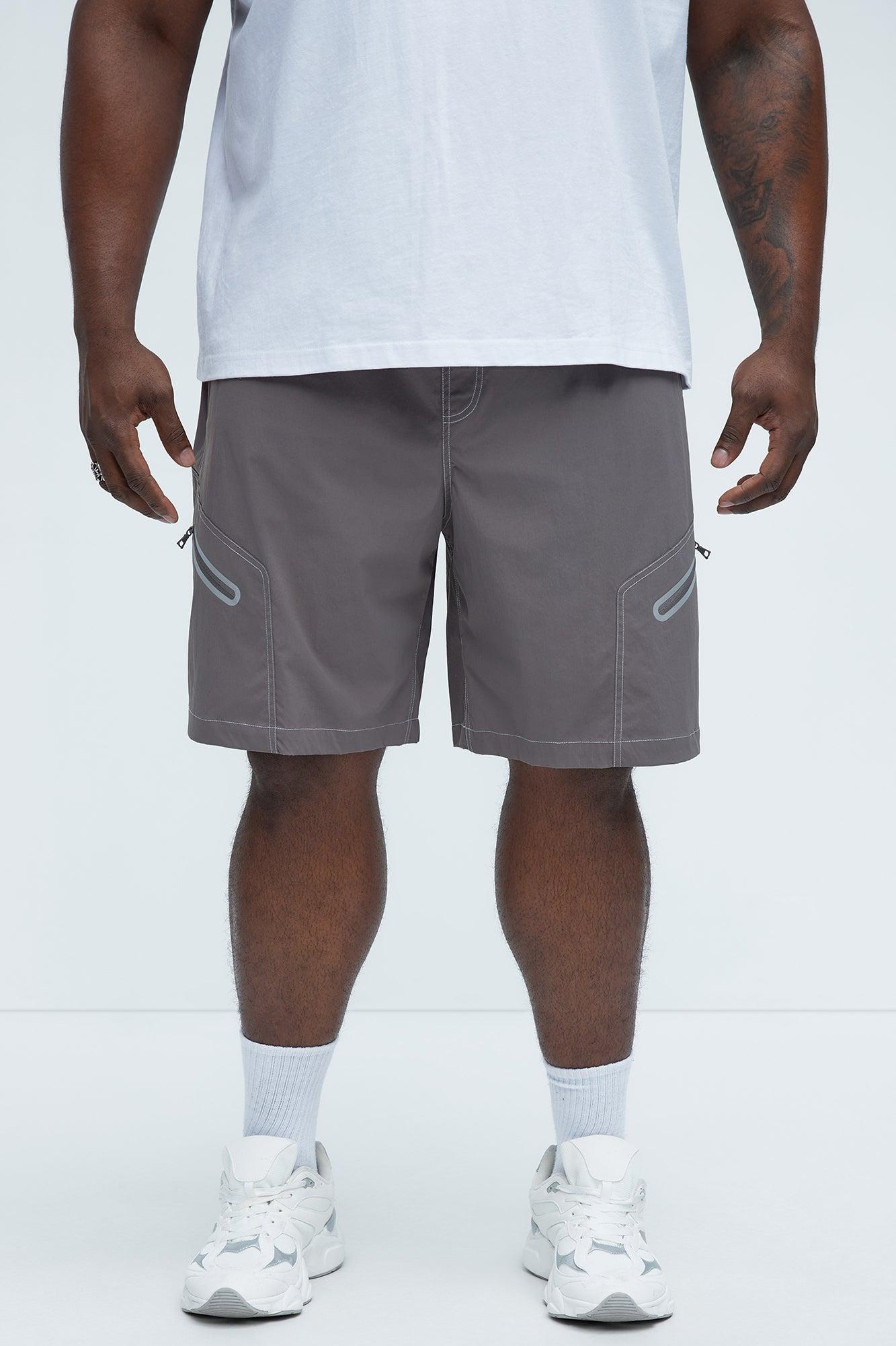 Snap Up Tech Shorts - Dark Grey Product Image
