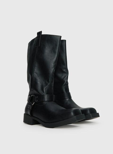 Wrecked Western Boots Black Product Image