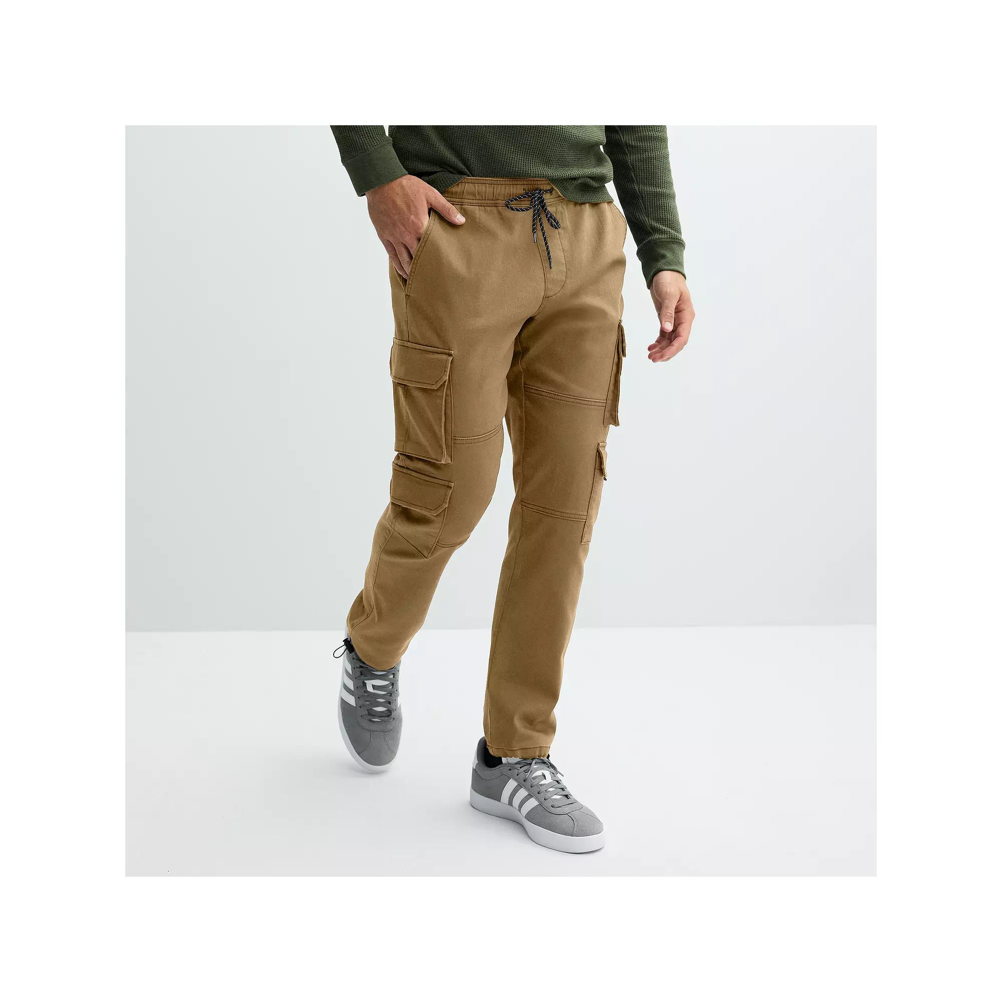 Mens Lazer Stacked Cargo Jogger Pants Green Product Image