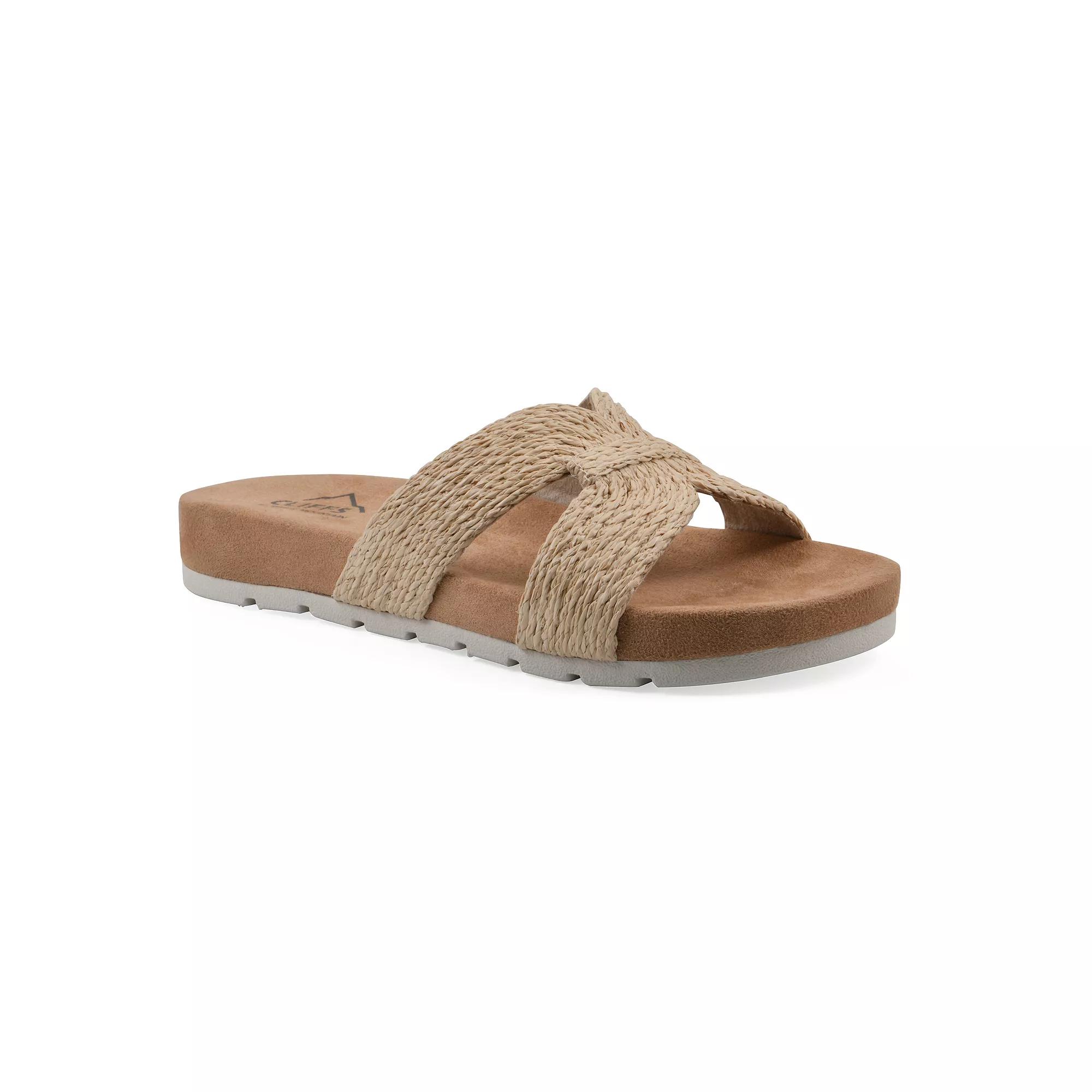 Cliffs by White Mountain Tindra Women's Slide Sandals, Size: 11, Natural Raffia Product Image