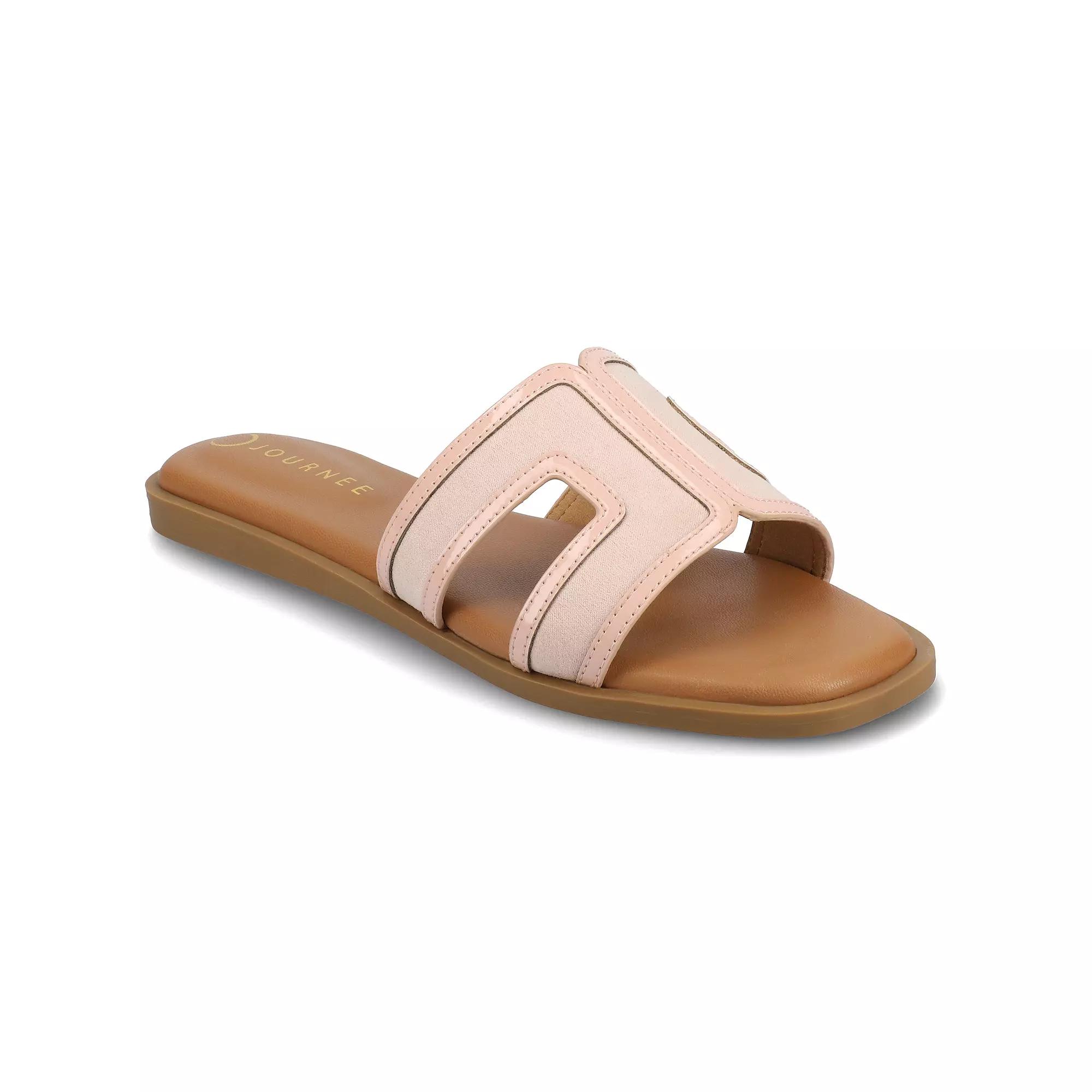 Journee Primah H Band Slip-On Women's Flat Sandals,  Product Image