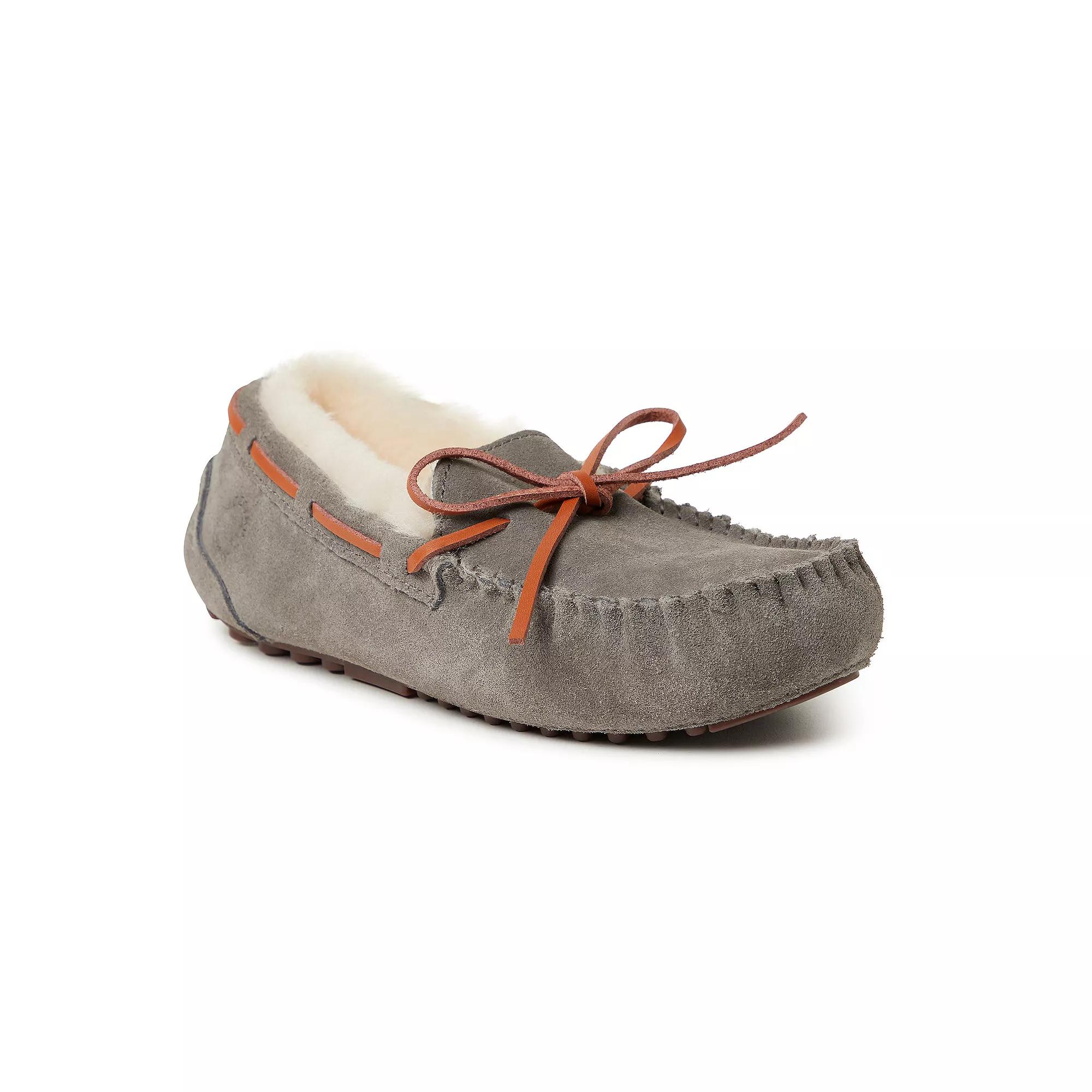 Fireside by Dearfoams Victoria Genuine Shearling Lace Women's Moccasin Slippers,  Product Image