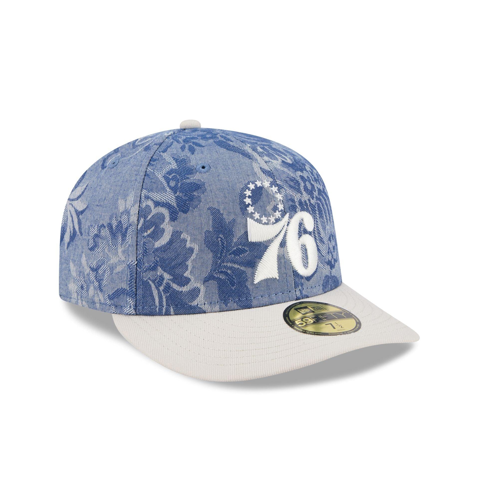 Philadelphia 76ers Two-Tone Denim 59FIFTY Fitted Hat Male Product Image