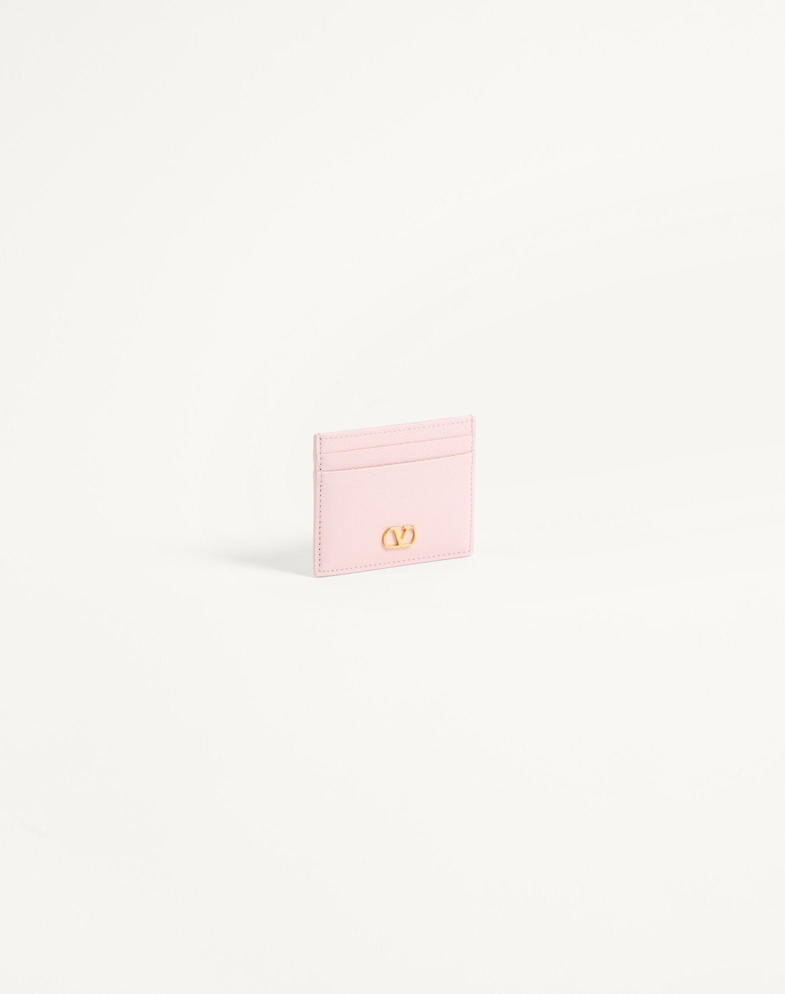 Vlogo Signature Grainy Calfskin Card Holder Product Image