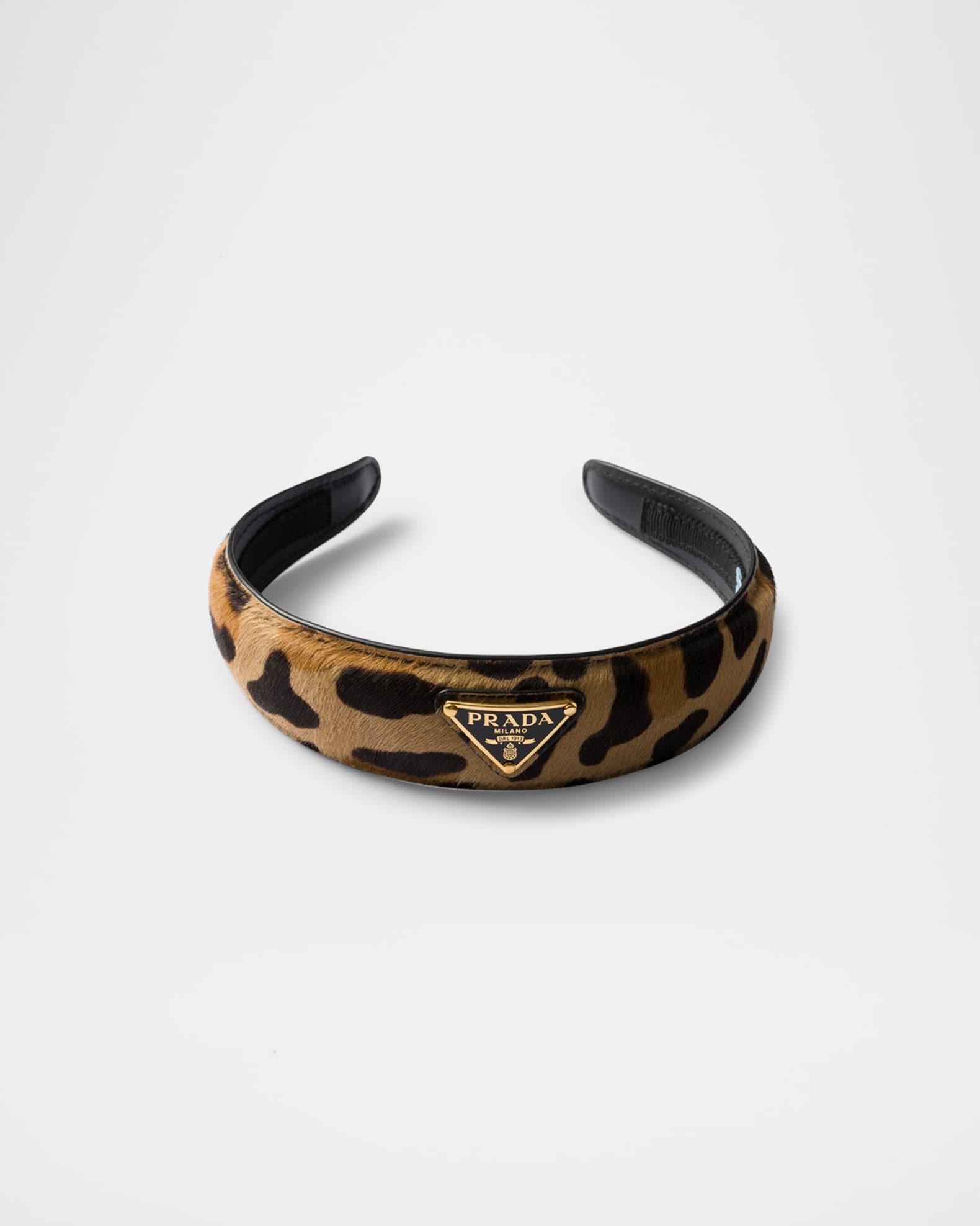 Leopard-Print Calf Hair Headband Product Image