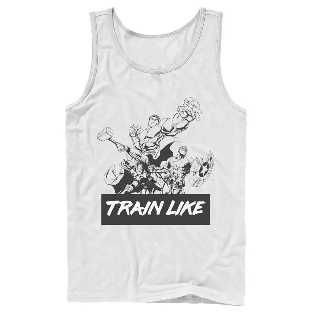 Men's Marvel Train Like The Avengers Outline Portrait Tank Top, Boy's,  Product Image