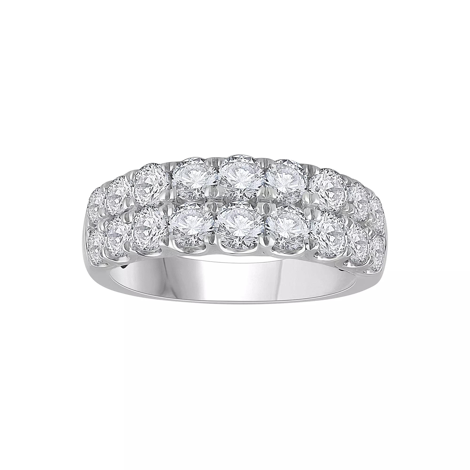 Diamond Medley 14k White Gold 2 Carat T.W. Lab-Grown Diamond Anniversary Ring, Women's, Size: 7, 14k Whgold Product Image