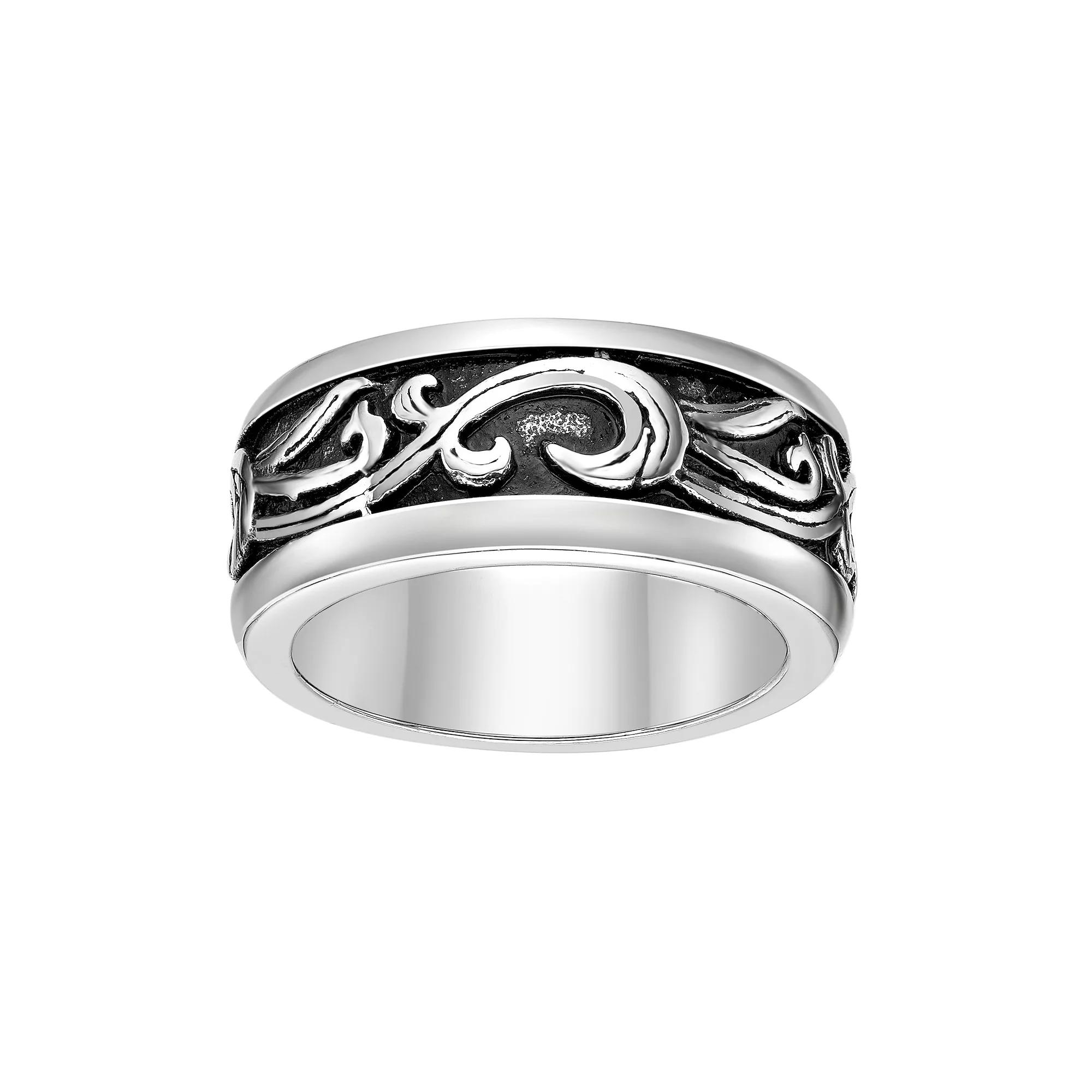 Men's LYNX Stainless Steel Band Ring, Size: 9, Two Tone Product Image