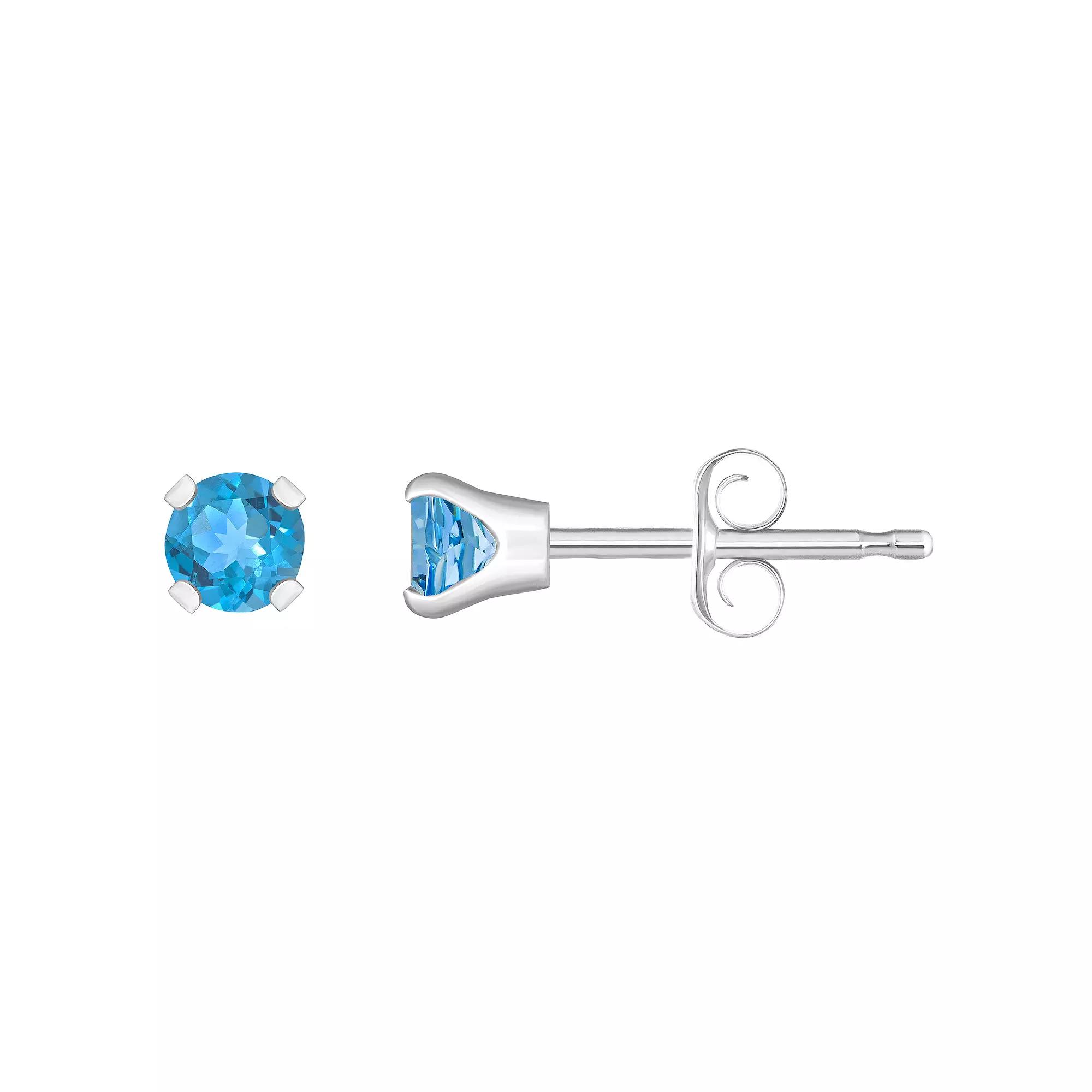 Celebration Gems 14k White Gold Gemstone Stud Earrings, Women's, September Product Image