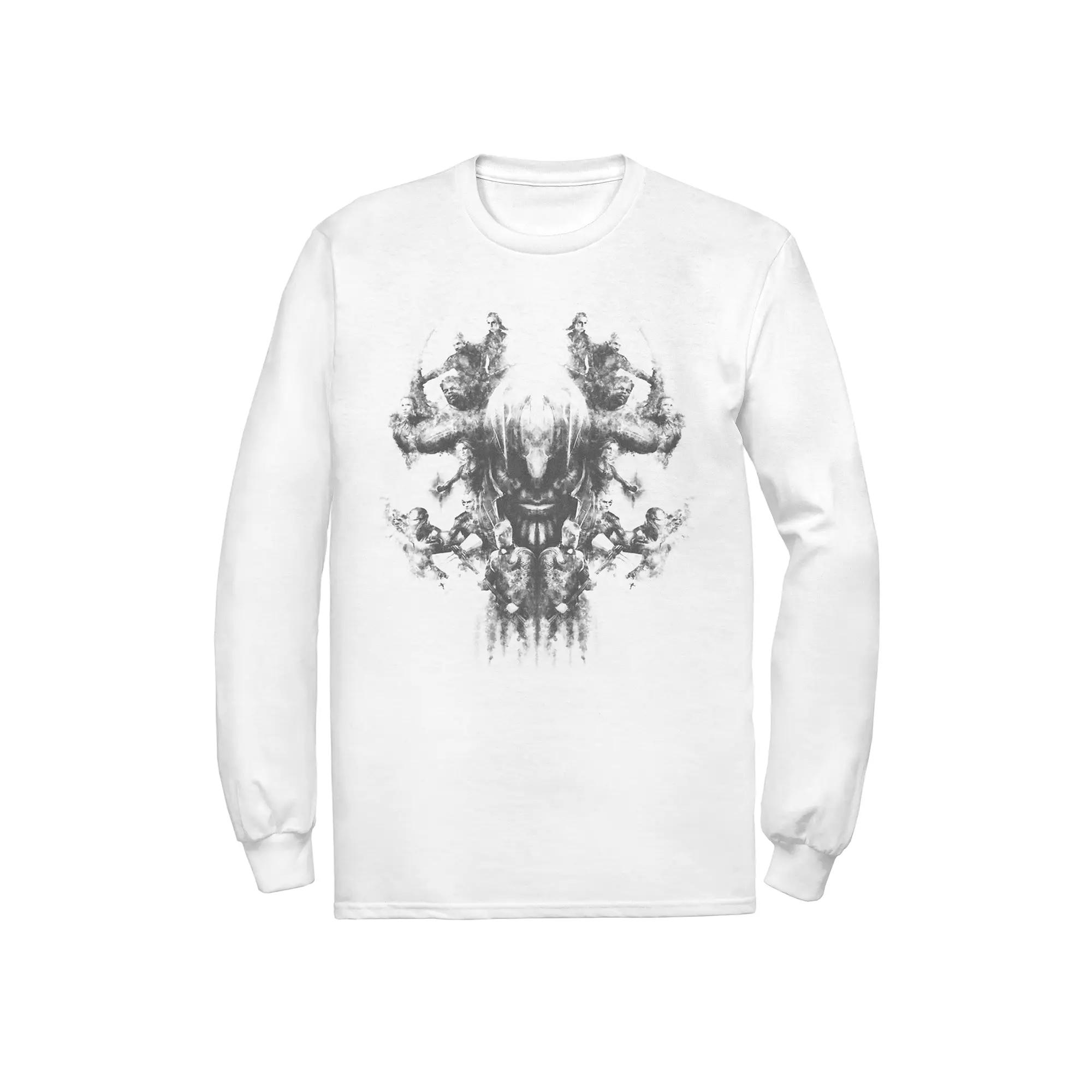 Men's Marvel Avengers Endgame Smoke Skull Long Sleeve Tee,  Product Image
