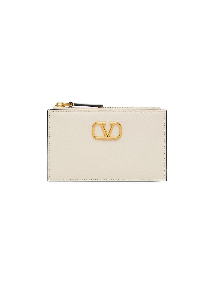 Womens VLogo Signature Grainy Calfskin Cardholder Product Image