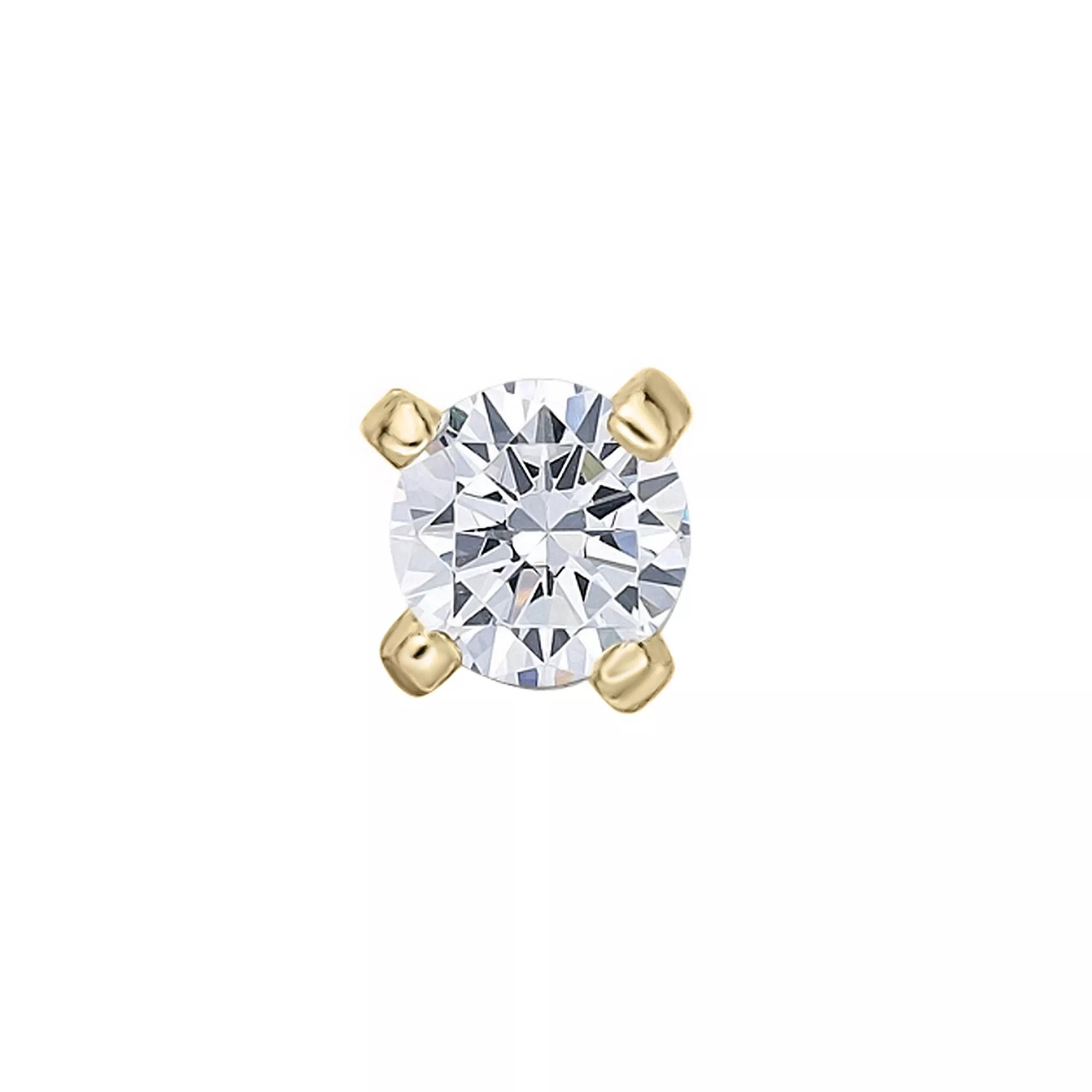 Lila Moon 14k Gold 2 mm Cubic Zirconia Nose Stud, Women's, 14k Whgold Product Image