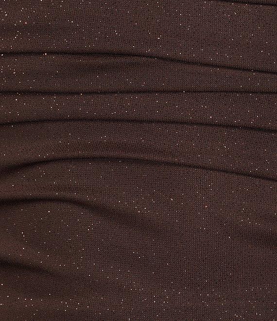 Jump One Shoulder Glitter Ruched Dress Product Image