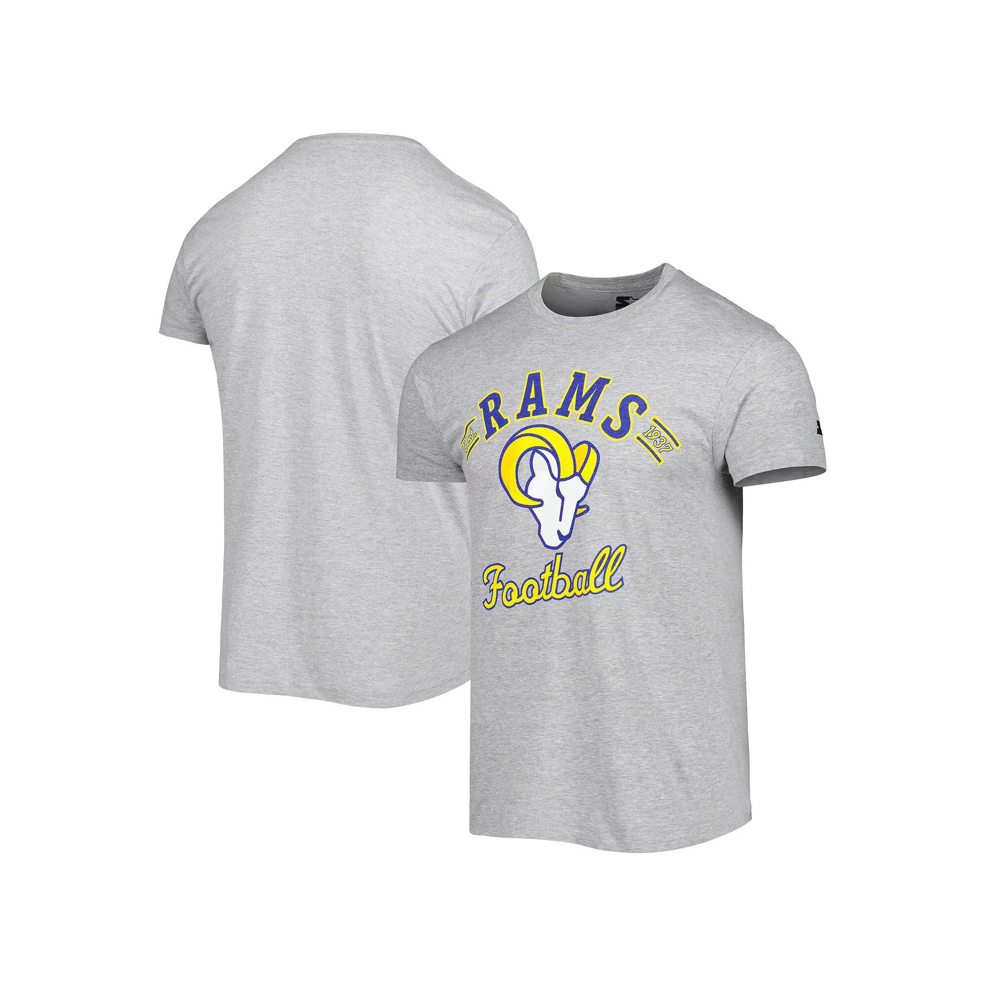 Men's Starter Heathered Gray Los Angeles Rams Prime Time T-Shirt,  Product Image