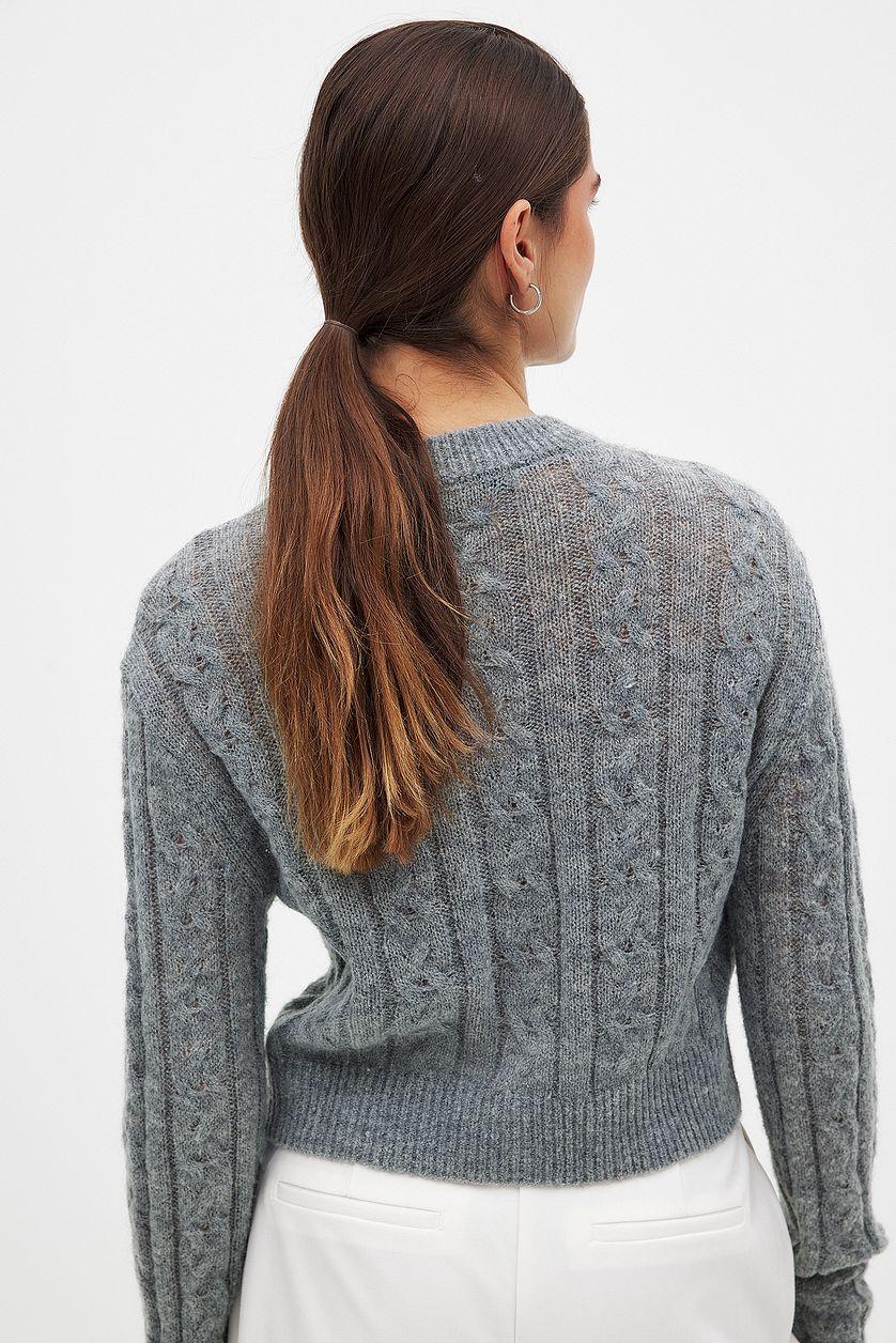 Knitted Cable Cardigan Product Image