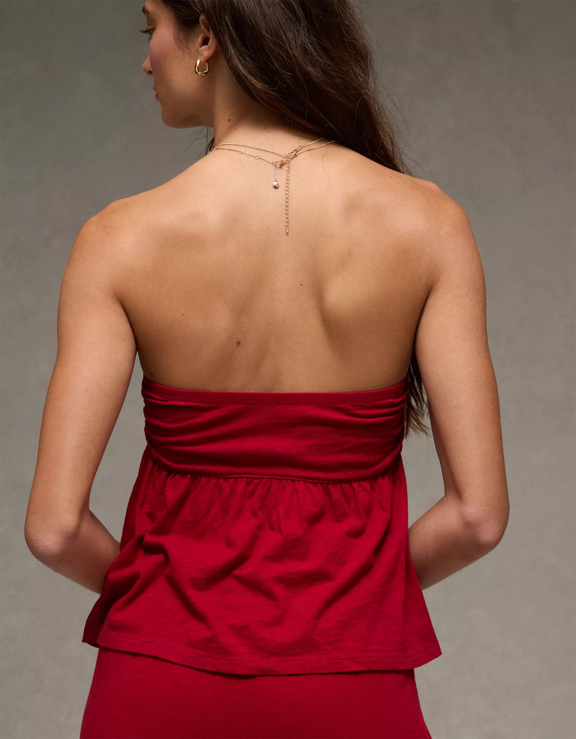 AE Sunchaser Knit Babydoll Tube Top Product Image