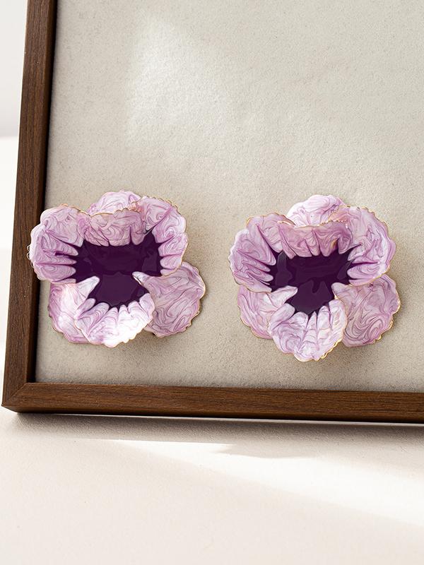 Flower Shape Geometric Earrings Accessories Product Image