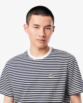 Men's Striped Heavy Cotton T-Shirt Product Image