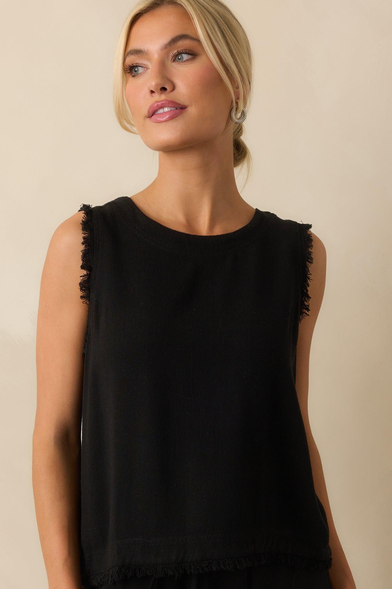 Pebble Pathway Black Tank Top L / Black Product Image