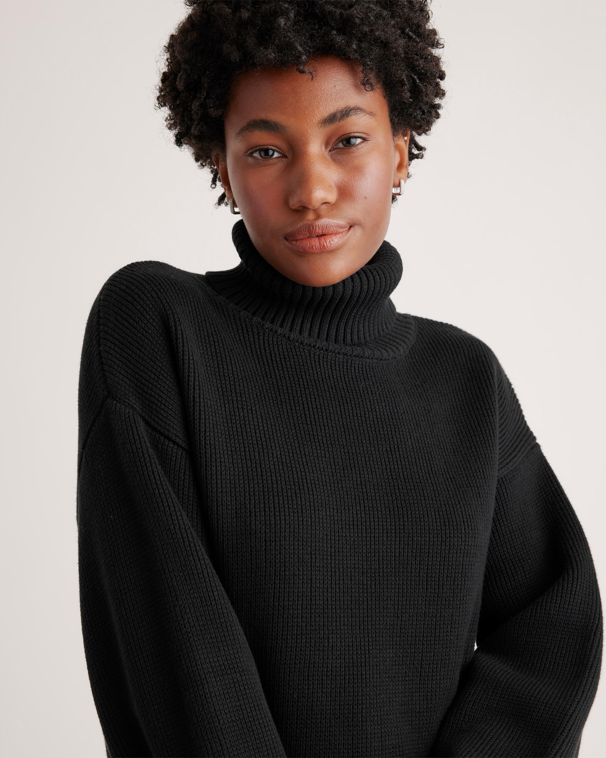 Quince | Women's Turtleneck Sweater Organic Cotton Product Image