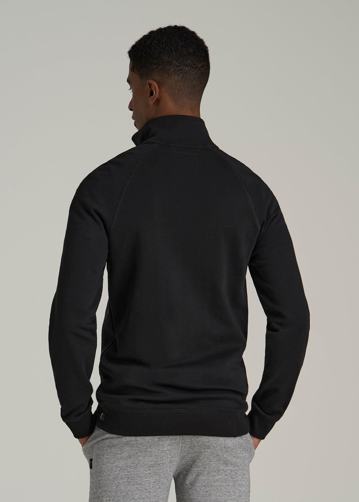 Wearever 2.0 French Terry Quarter-Zip Sweatshirt for Tall Men in Black Male Product Image