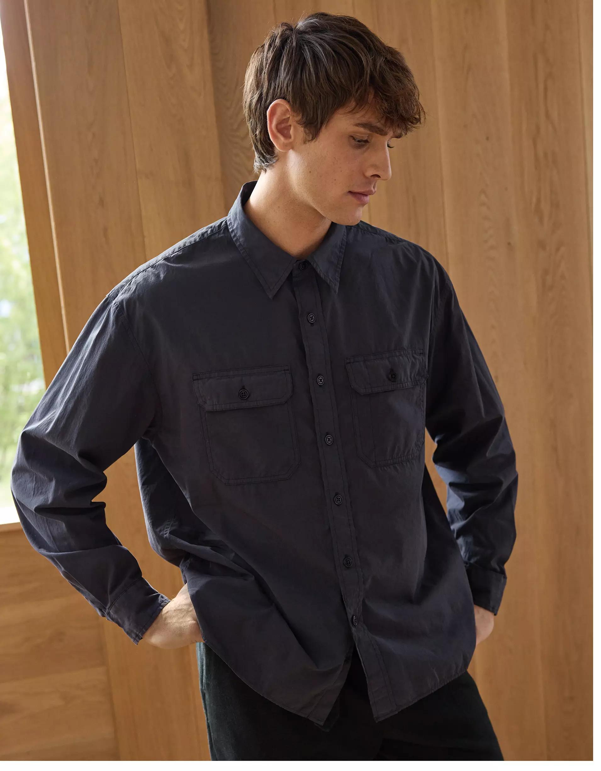 AE77 Premium Poplin Workshirt Product Image