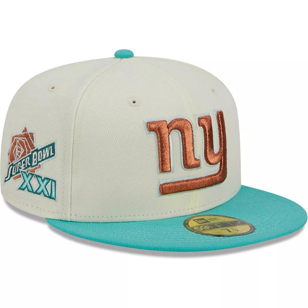 Men's New Era Cream/Mint New York Giants City Icon 59FIFTY Fitted Hat,  Product Image
