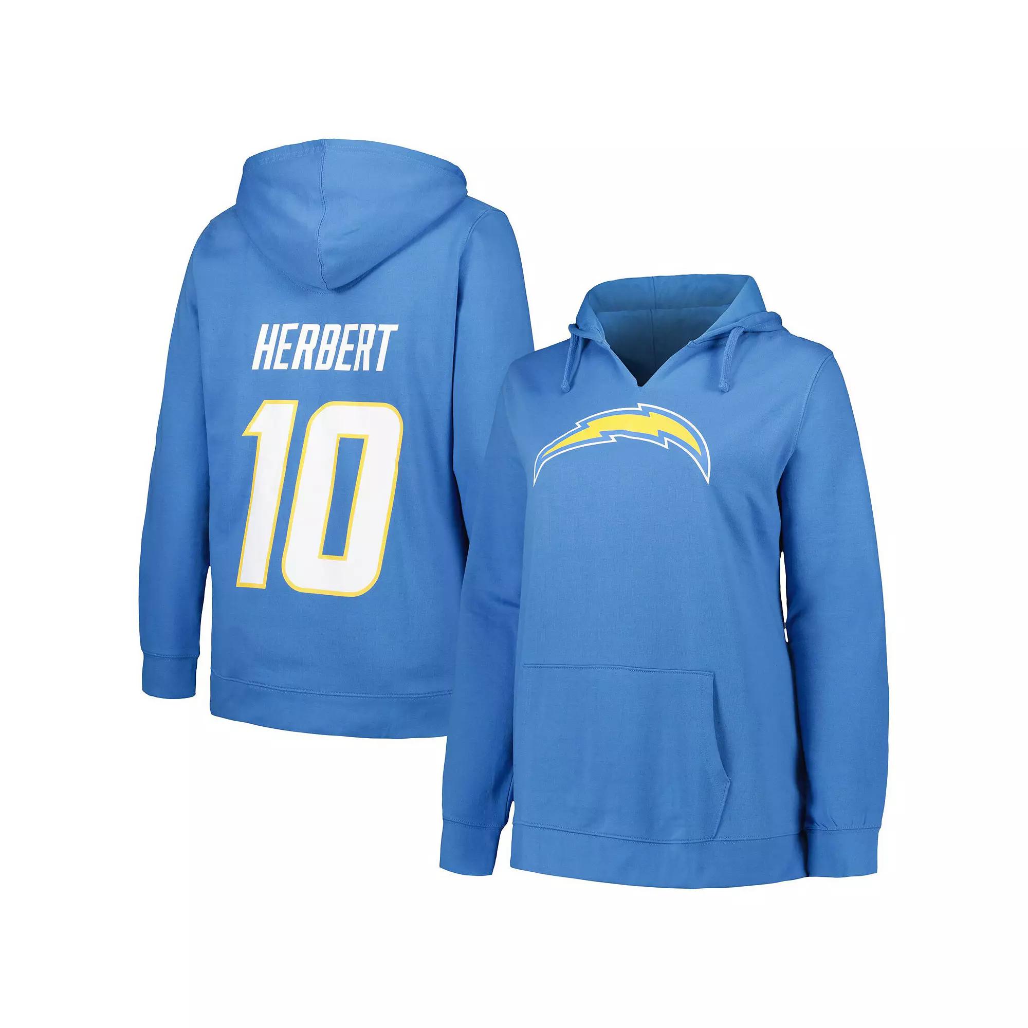 Women's Profile Justin Herbert Powder Blue Los Angeles Chargers Plus  Product Image