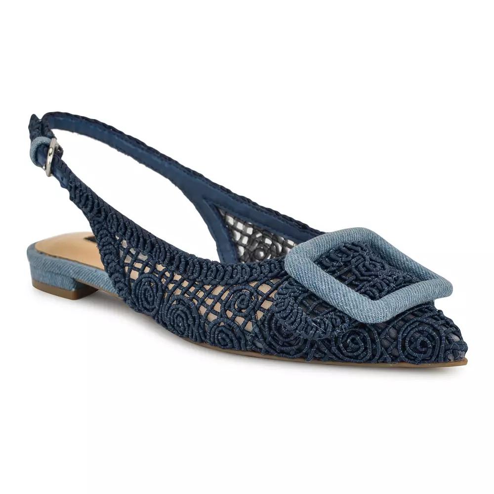 Nine West Jasser Womens Slip-On Slingback Dress Flats Product Image