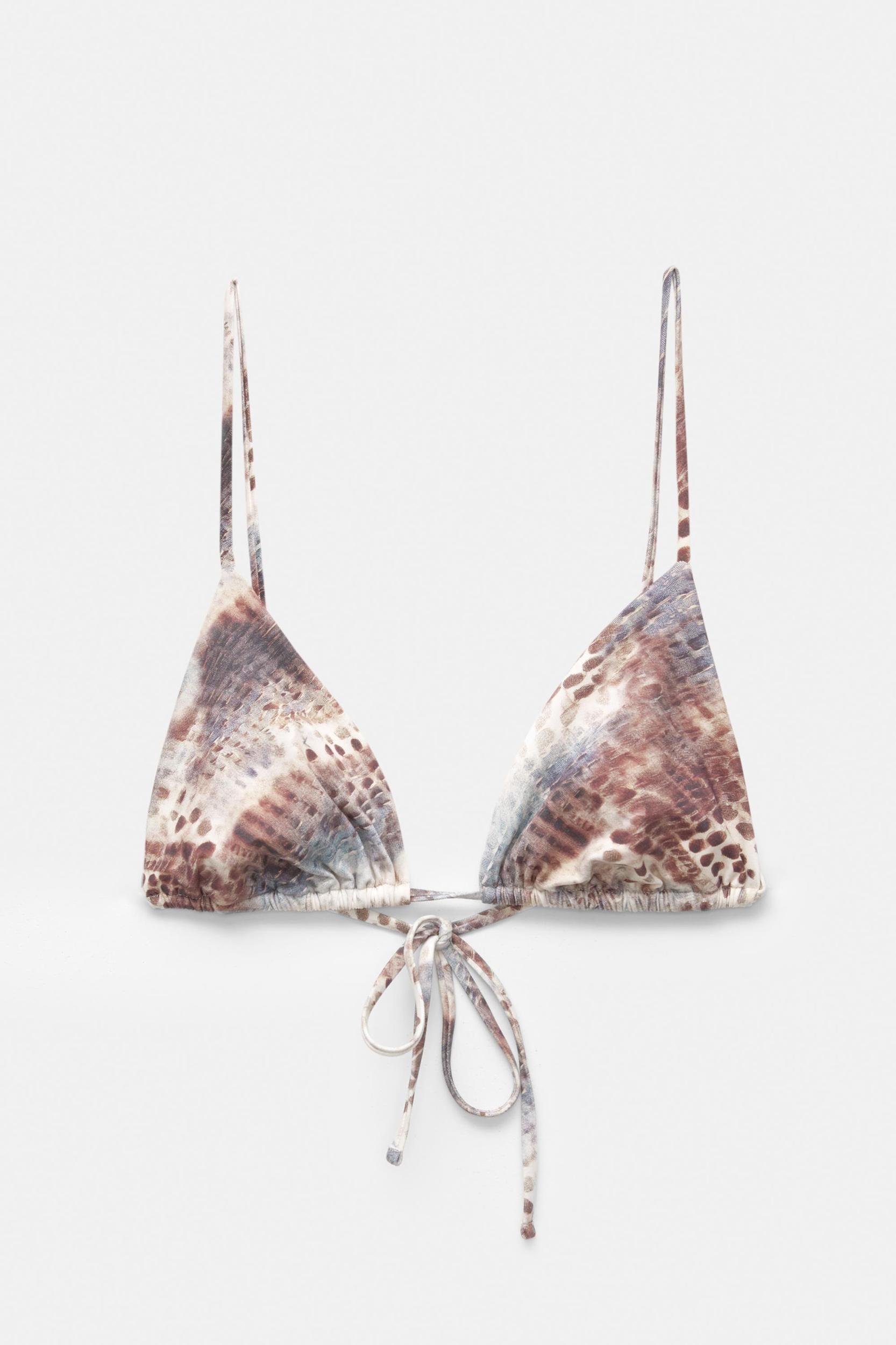 Triangle printed bikini top Product Image