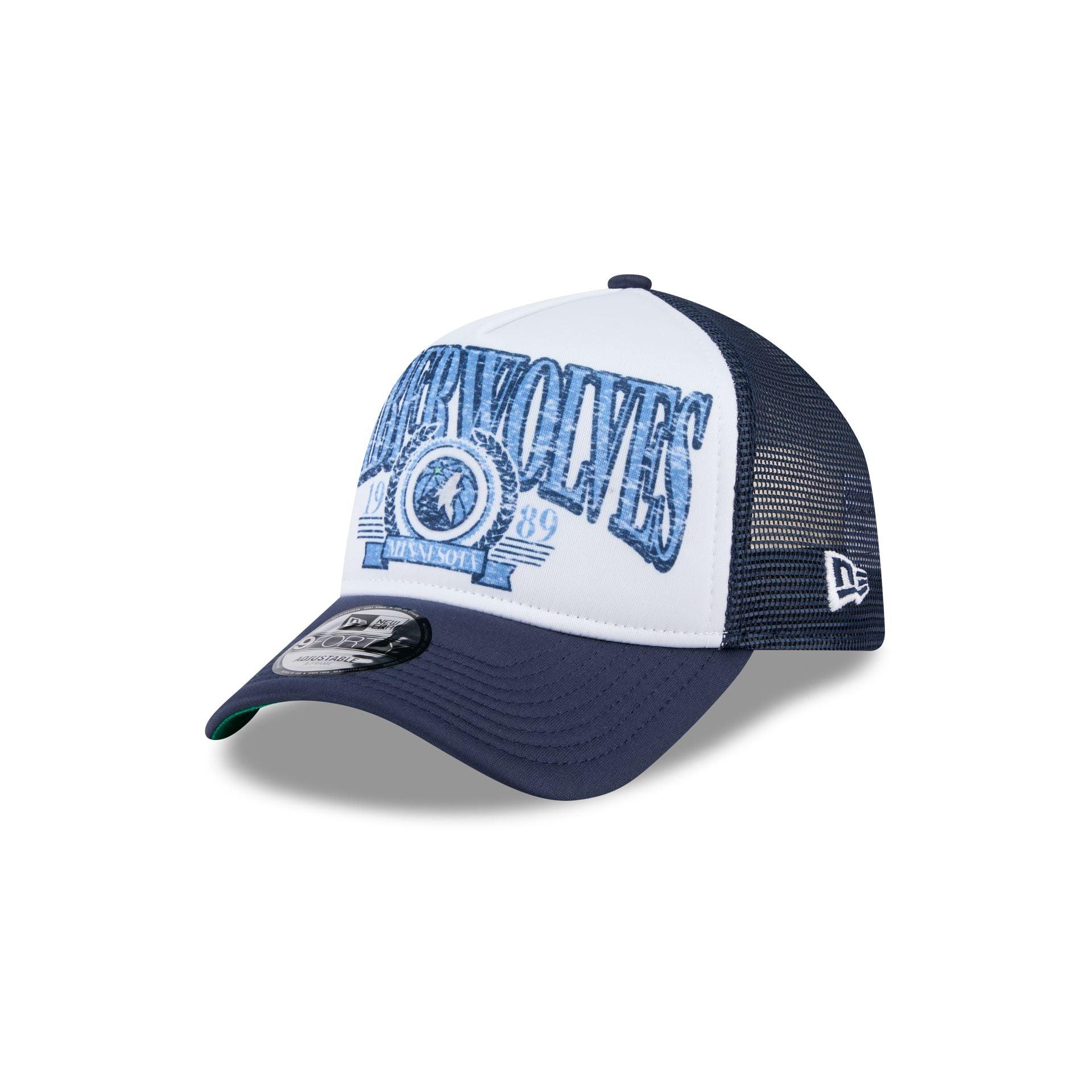 Minnesota Timberwolves Distressed 9FORTY A-Frame Trucker Hat Male Product Image